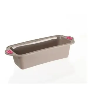 Paris Prix Moule à cake en silicone - MARQUE - A cake - Armature rigide - Gris - 30x13 cm pas cher