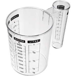 Paris Prix JJA 104025A Verre Doseur Double, Plastique, Transparent pas cher