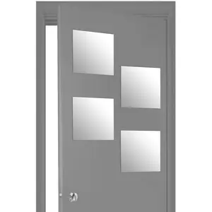 Atmosphera Lot de 4 Miroirs adhésifs Carrés en Verre 30 x 30 cm