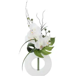 Comparateur de prix : ATMOSPHERA 3S. x Home Composition orchidées et Vase blanc