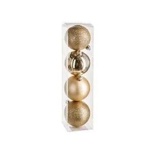 Anders Fééric Lights and Christmas - Lot de 4 Boules de Noël Colorama 8cm Or pas cher