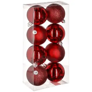 Comparateur de prix : FÉÉRIC LIGHTS AND CHRISTMAS Kit de décorations pour sapin de noël - 8 Pièces - Rouge