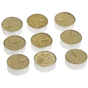 BUT Lot 9 bougies chauffe plat Doré pas cher