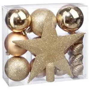 Comparateur de prix : AC-Déco Kit de sapin Colorama de Noël 18 pièces or - Feeric lights & christmas