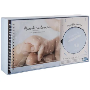 Atmosphera - Coffret Empreinte et Album Photo - Bleu - Bleu pas cher
