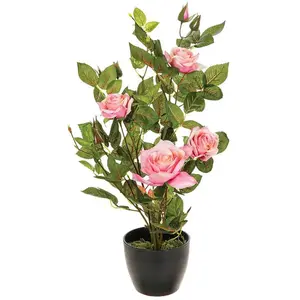 Comparateur de prix : Atmosphera Créateur D'intérieur - Rosier artificiel pot ciment H50cm