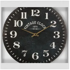 Horloge - ATMOSPHERA - D38 cm - Bois MDF - Noir - Décoration muraleVendu parcarrefour