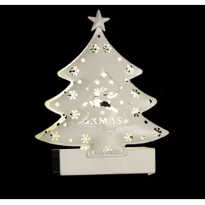 Feeric Light & Christmas Sujet de Noël lumineux Sapin en métal LED blanc chaud H 14.5 cmVendu parcarrefour