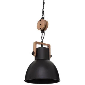 Comparateur de prix : Suspension métal et bois Silas Atmosphera - Noir
