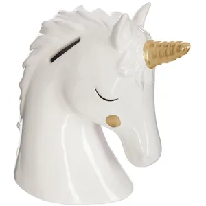 Tirelire enfant licorne blanc H16cm - Atmosphera créateur d'intérieurVendu parcdiscount
