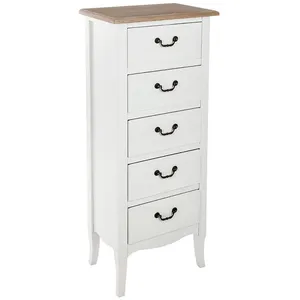 Comparateur de prix : AC-DÉCO Chiffonnier "Chrysa" blanc - Blanc - Atmosphera createur d'interieur
