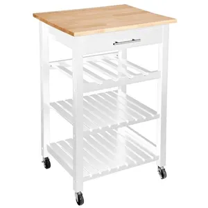 Comparateur de prix : AC-DÉCO Desserte de cuisine - Claude - L 58 x l 48 x H 87,5 cm - PVC - Blanc