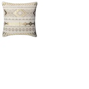ATMOSPHERA Créateur d'intérieur - Housse de Coussin Etnik Gold 40x40cm Lin