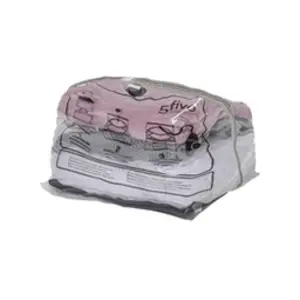 5five Simply Smart - Sac de Rangement Compresseur Cube 80cm Transparent pas cher