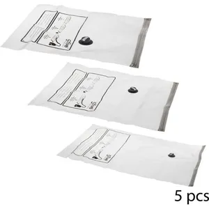 Comparateur de prix : FIVE Simply Smart - Lot de 5 Sacs de Rangement Compresseur 120cm Transparent