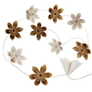 ATMOSPHERA guirlande led pile 10 fleur or pas cher
