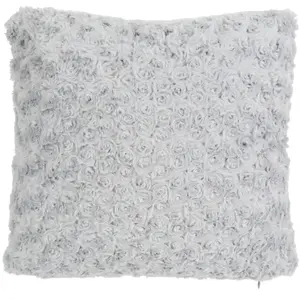 Atmosphera Créateur D'intérieur - Coussin fourrure bouclé gris 45x45cm pas cher
