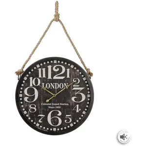 Comparateur de prix : Pendule - ATMOSPHERA - Corde Ø52 cm - Noir et blanc - Contemporain - Design