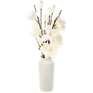 Comparateur de prix : Atmosphera - Branches de magnolia vase blanc H75cm créateur d'intérieur