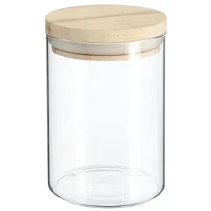 Comparateur de prix : 5five Simply Smart - Bocal verre couvercle bois hermet 0.6 l - 5five