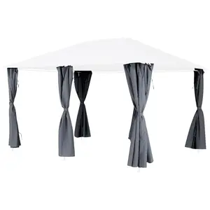 Hesperide Jeu De 6 Rideaux Pour La Tonnelle Santorini 3 X 4 M Ardoise pas cher