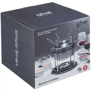 5 five simply smart SERVICE FONDUE 6 PERS INOXVendu parcarrefour