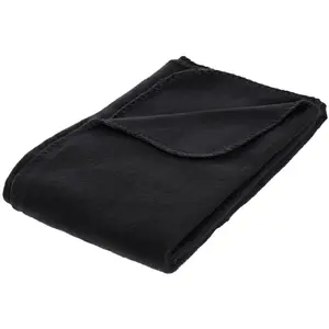 Comparateur de prix : Atmosphera Créateur d'intérieur - Plaid Polaire Jeremy 125x150cm Noir