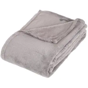 Comparateur de prix : Atmosphera Créateur D'intérieur - Plaid microfibre gris 130x180cm