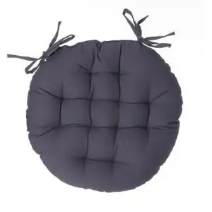 Galette de chaise ronde gris ardoise D38cm Atmosphera Créateur D'intérieur pas cher
