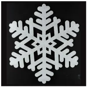FEERIC LIGHTS & CHRISTMAS Suspension de Noël Grand Flocon Blanc pailleté D 60 cm pas cher