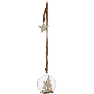 Feeric Lights & Christmas Boule de Noël en Verre "Glacé" 45cm TransparentVendu paramazon