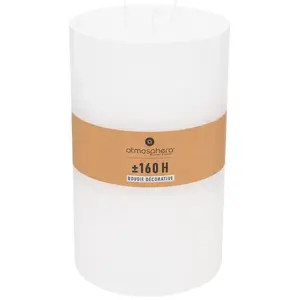 Bougie rustique Olia 3 mèches blanc 3kg Atmosphera Créateur D'intérieur pas cher