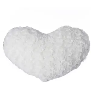 Atmosphera Créateur d'intérieur - Coussin Coeur Bouclée 28x36cm Écru