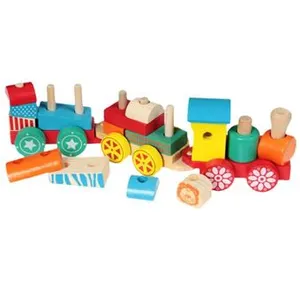 Pom' des bois Train À Construire Avec Tête D'Animal pas cher