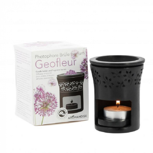 Aromandise - Diffuseur photophore brûle parfum - Geofleur noir pas cher