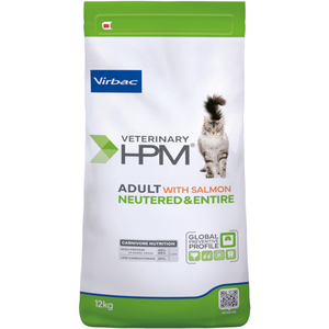 Comparateur de prix : Virbac Veterinary HPM Adult Neutered & Entire Cat with Salmon | 12 kg