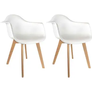 Comparateur de prix : The concept factory Fauteuil Scandinave - Blanc