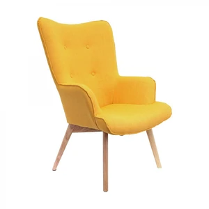 Comparateur de prix : Home Deco Factory - Fauteuil Helsinki jaune - 68x74x99 cm T.U