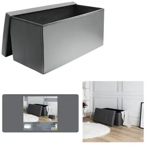 Comparateur de prix : The Home Deco Factory - Banc coffre de rangement en polyuréthane Zoé
