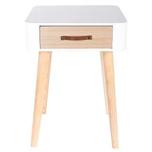 Chevet - AC-DÉCO - 1 tiroir - Bois - Gris 35 cm pas cher