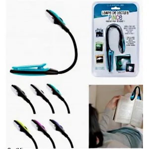 Comparateur de prix : LAMPE DE LECTURE LED PINCE PILE INCLUS - couleur aléatoire
