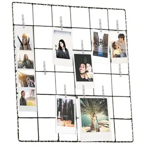 Comparateur de prix : Pêle mêle cadre photos - NUMA - 36x36cm - LED - 10 pinces - Métal