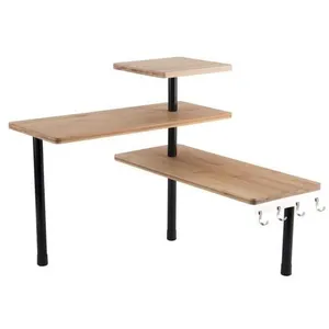 Comparateur de prix : TOTALLY ADDICT Etagère de cuisine d'angle modulable 3 niveaux