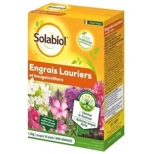 Comparateur de prix : SOLABIOL SOLAURY15 Engrais Lauriers Et Bougainvilliers - 1,5 Kg TU