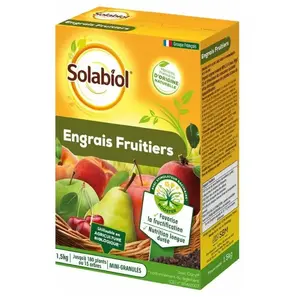 Comparateur de prix : SOLABIOL SOFRUY15 Engrais Fruitiers - 1,5 Kg