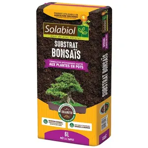 SOLABIOL TERBON6 Terreau Bonsaïs, 6 liters L, 6L, 21 x 50 x 5 cm pas cher