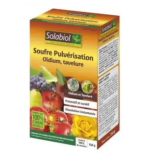 Soufre pulvérisation SOLABIOL, 750g TU pas cher