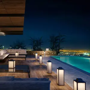 Les Jardins Lanterne solaire à LED Tradition, anthracite, hauteur 40 c...