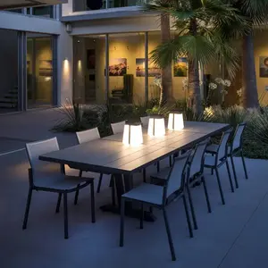 Les Jardins Lanterne solaire LED Bump 300 portable, griseVendu parluminaire