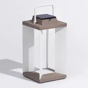 Les Jardins Lanterne solaire Teckalu, Duratek/blanc, 45,5cmVendu parluminaire